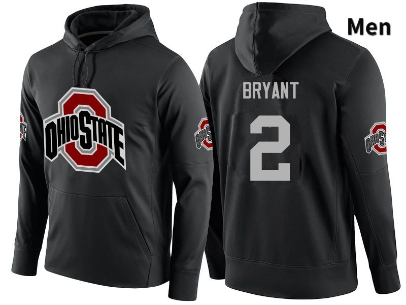 Men's Ohio State Buckeyes #2 Christian Bryant Black Name Number College Football Hoodies 23ZJ047DA